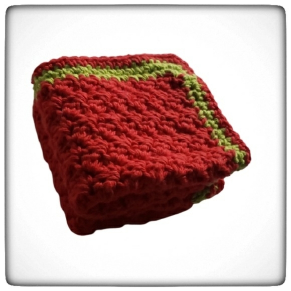 Christmas Crocheted Cotton Set of 2 Dishcloths - Picture 1 of 7
